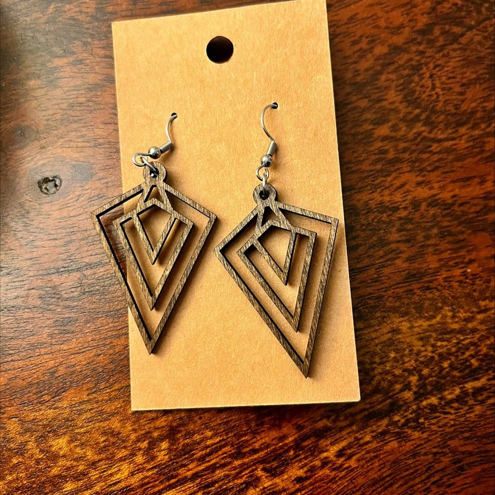 Wooden Drop Earrings